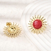 Sun Brass Stud Earrings EJEW-D352-02G-02-3