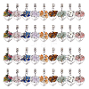 36Pcs 9 Styles Natural Mixed Gemstone European Dangle Charms PALLOY-AB00243-1