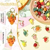 5Pcs Handmade Lampwork Pendants PALLOY-YW00108-07A-3