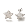 304 Stainless Steel Star Stud Earrings for Women EJEW-S227-50P-1