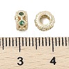 Brass Micro Pave Cubic Zirconia Beads KK-K297-44KCG-2