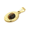 Natural Tiger Eye Pendants STAS-C094-01G-02-2