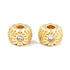 Brass Micro Pave Clear Cubic Zirconia Beads KK-CBA78C7-06G-1