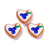 Handmade Heart Lampwork Beads Strands LAMP-P069-04B-03-2