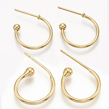 Brass Stud Earring Findings X-KK-T020-105G