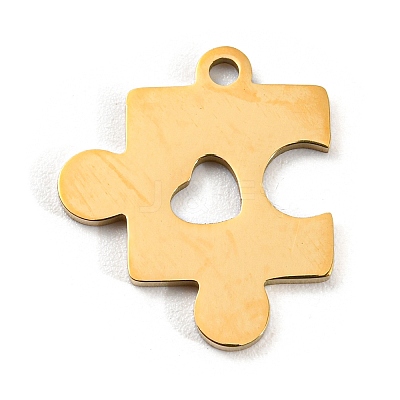 Golden Plated 304 Stainless Steel Pendants STAS-L271-01G-04-1