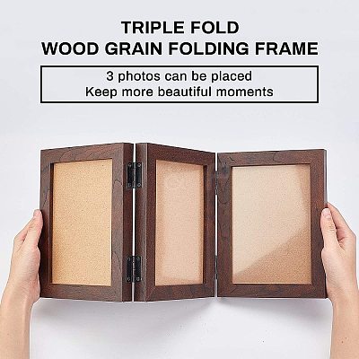 Hinged Wood Picture Frames Box DIY-WH0162-27B-1