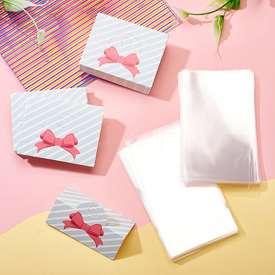 100Pcs Rectangle Polypropylene Cellophane Bags CDIS-TA0001-34F-1