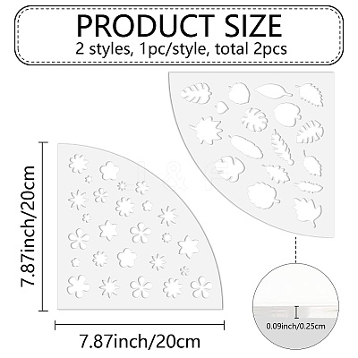 Acrylic Tie Dye Stencils Reusable Art Painting Template DIY-WH0429-004-1