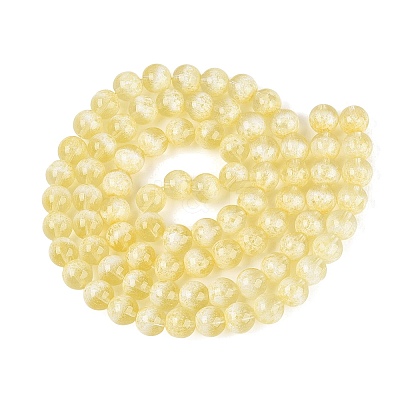 Transparent Half Spray Painted Glass Beads Strands LS-GLAA-Q110-02A-01-1