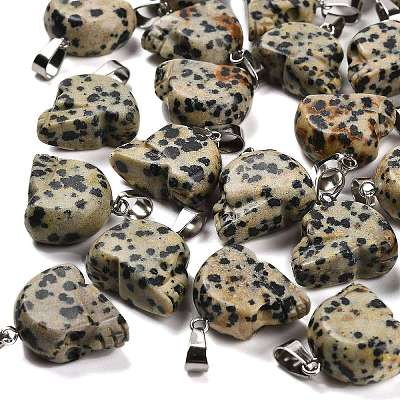 Natural Dalmatian Jasper Pendants G-Z067-02P-06-1