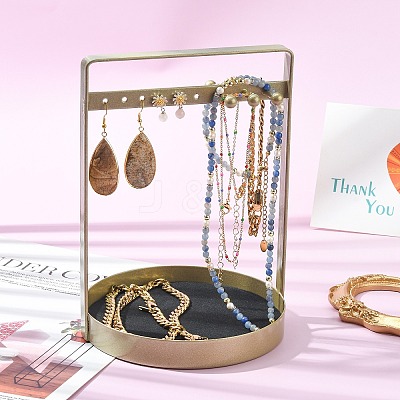 Iron Jewelry Display Stands with Trays ODIS-M005-01B-1