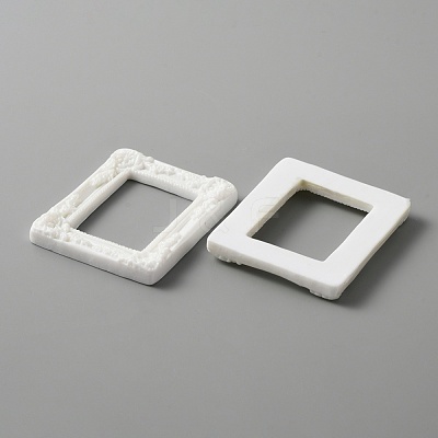 Opaque Resin Cabochons RESI-WH0021-44-1
