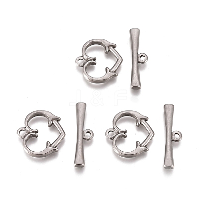 Non-Tarnish 304 Stainless Steel Toggle Clasps STAS-L247-003P-1