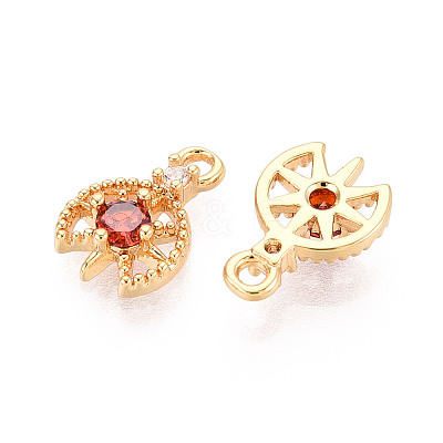 Brass Pave Cubic Zirconia Pendants KK-T074-92G-1