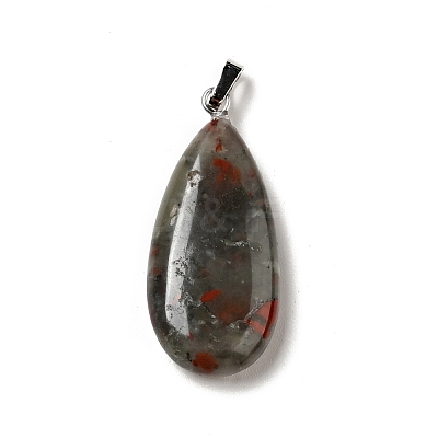 Natural Bloodstone Pendants G-P474-01P-09-1
