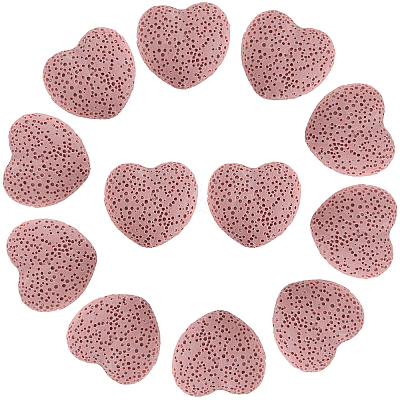 24Pcs Unwaxed Natural Lava Rock Beads G-LT0001-03A-1