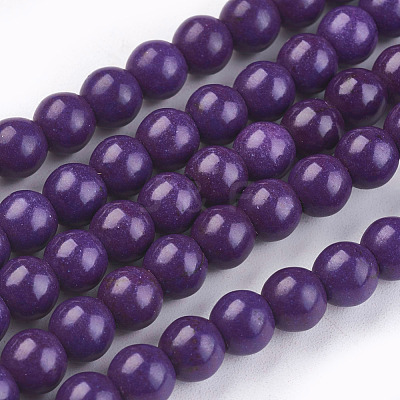 Synthetic Turquoise Beads Strands TURQ-G106-6mm-02M-1