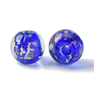 Luminous Handmade Gold Sand Lampwork Beads FOIL-B001-07B-1