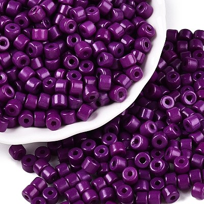 Opaque Baking Paint Glass Seed Beads SEED-T008-02U-1