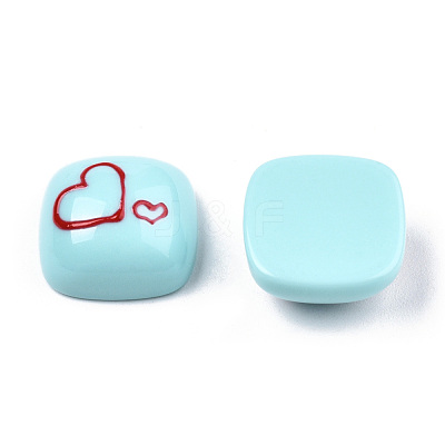 Opaque Resin Enamel Cabochons CRES-N031-030-1
