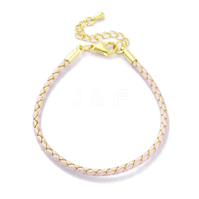 Polyester Cord Braided Bracelet Makings MAK-Z003-01G-23-1