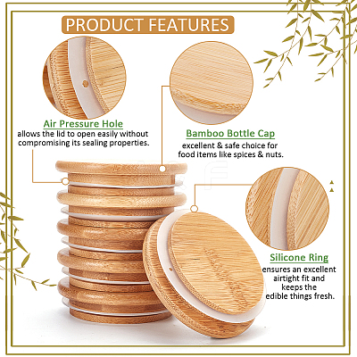 Bamboo Bottle Caps LS-AJEW-WH0270-206-1