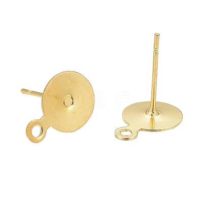 150Pcs 3 Size Brass Stud Earring Findings KK-ZZ0001-13G-1