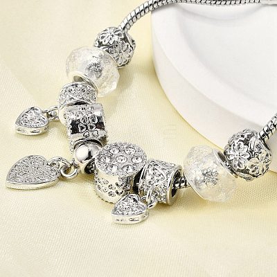 Alloy European Beads Charm Bracelets BJEW-F495-15P-1