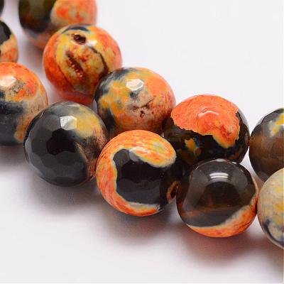 Natural Fire Crackle Agate Bead Strands G-K166-06F-10mm-02-1