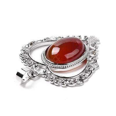 Natural Red Agate Pendants G-I322-04P-09-1