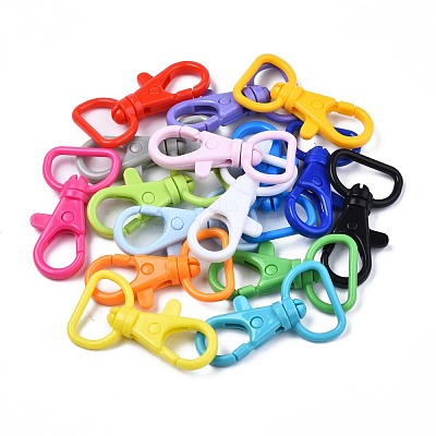 Opaque ABS Plastic Swivel D Rings Lobster Claw Clasps SACR-N015-001-1