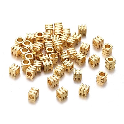 Brass Spacer Beads KK-K249-02B-G-1