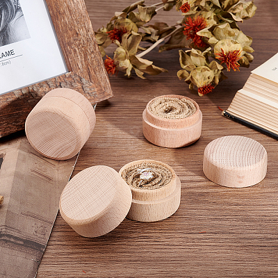 Wooden Ring Boxes LS-CON-WH0078-24B-1