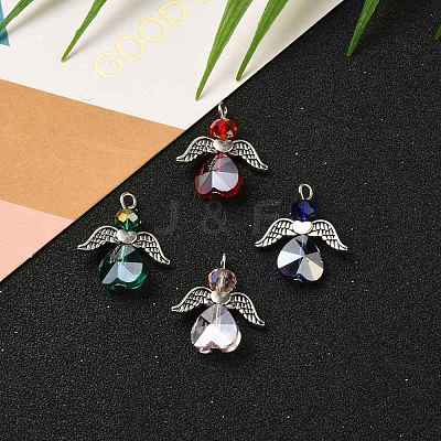 Electroplate Glass Pendants PALLOY-JF00504-1