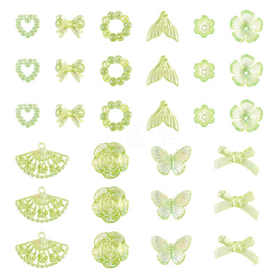 182Pcs 100G Transparent Acrylic Beads OACR-TA0003-66B-1