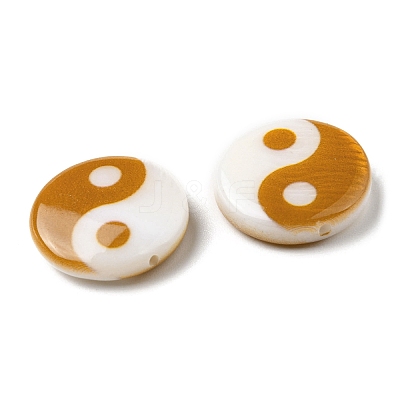 Printed Natural Freshwater Shell Beads SHEL-R129-07C-05-1