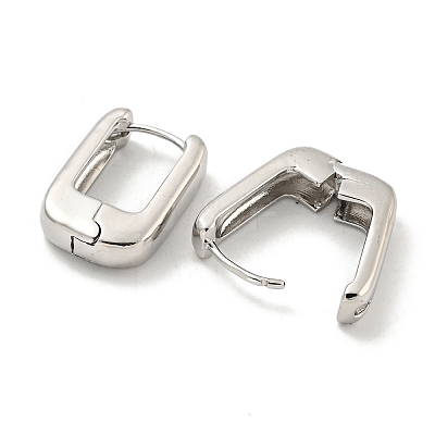 Brass Hoop Earrings EJEW-L211-010R-P-1