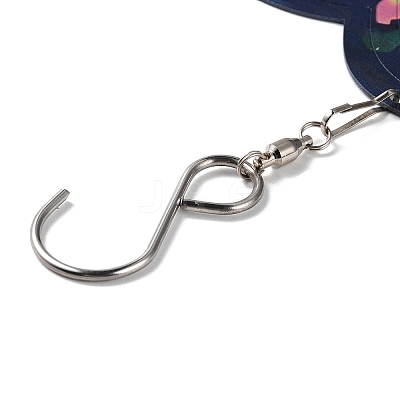 Butterfly Iron Wind Chime HJEW-H059-01A-1