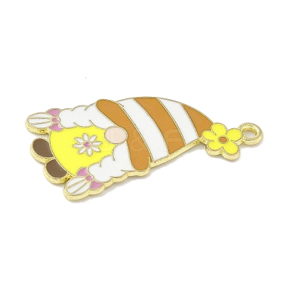 Bees Theme Alloy Enamel Pandants FIND-M083-06B-G-1
