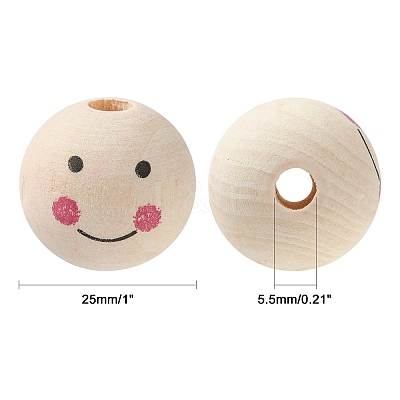 Natural Wood Beads X-WOOD-T019-13A-1