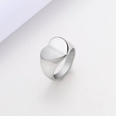 Heart 201 Stainless Steel Finger Rings FS-WG1ADC4-10-1