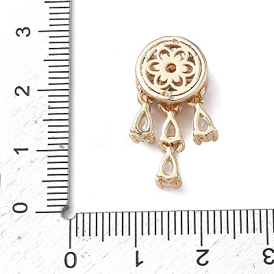 Brass Micro Pave Cubic Zirconia Pendants KK-C168-21G-02-1