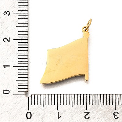 Pride 304 Stainless Steel Enamel Pendants STAS-B079-01G-08-1