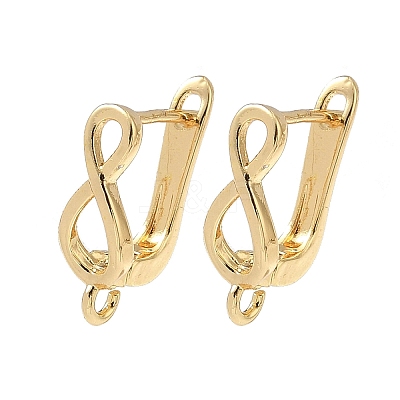 Brass Hoop Earring Findings KK-G536-10G-1