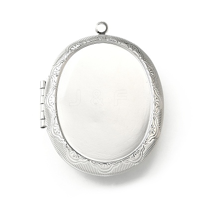 Rack Plating Brass Locket Pendants KK-K277-09P-1