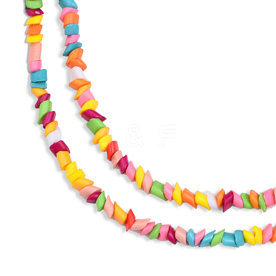 Opaque Spray Painted Glass Bead Strands GLAA-N047-04B-1