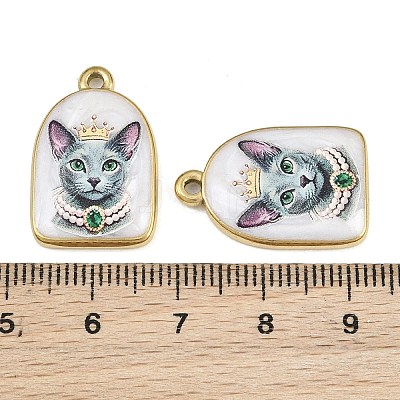 Printed 304 Stainless Steel Enamel Pendants SA-CBA1ED9-16G-04-1
