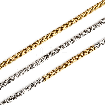 304 Stainless Steel Two Tone Wheat Chains CHS-A019-03GP-1