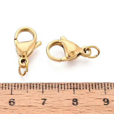 304 Stainless Steel Lobster Claw Clasps STAS-B166-01G-01-1